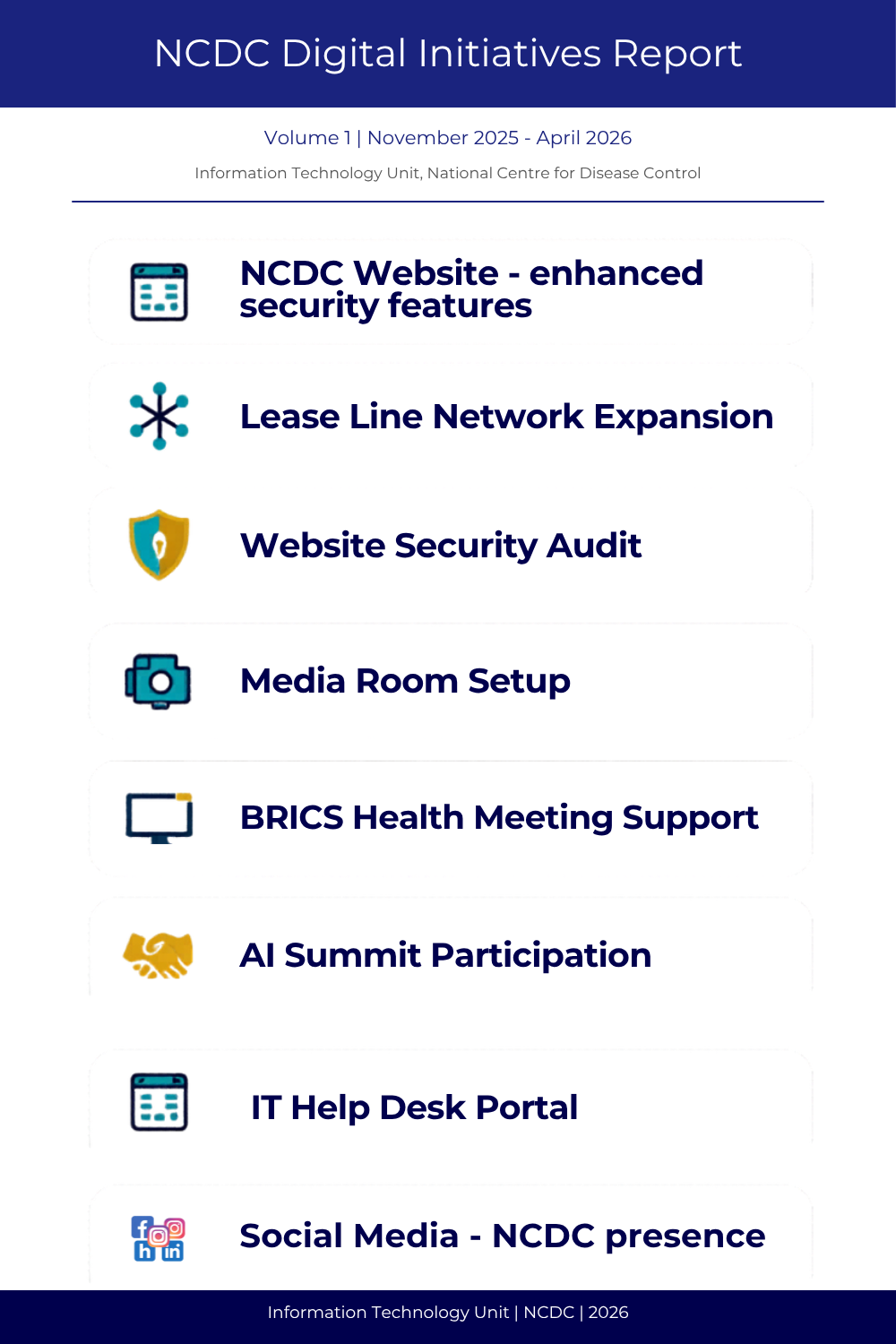 NCDC Digital Initiatives Report - First Page